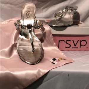 Like new silver sandals